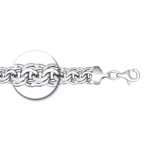 Браслет из серебра с алмазной гранью