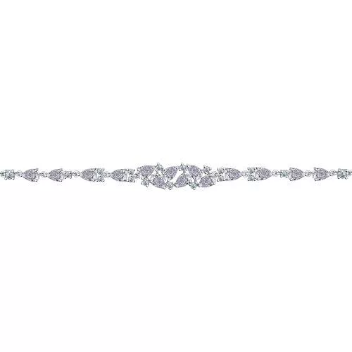 Браслет из серебра с фианитами