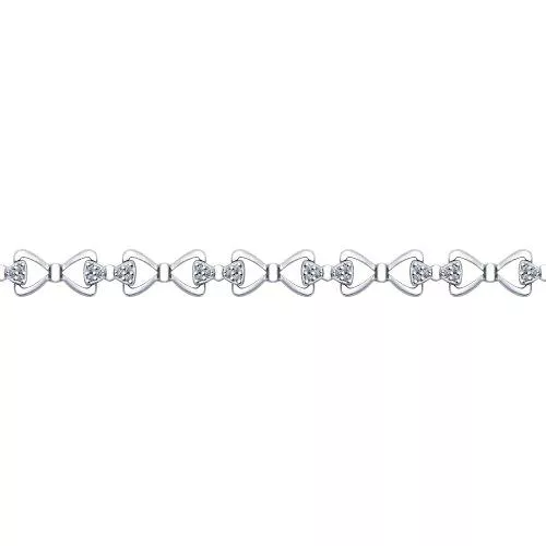 Браслет из серебра с фианитами