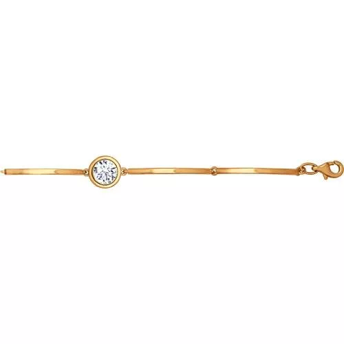 Браслет из золочёного серебра с фианитом