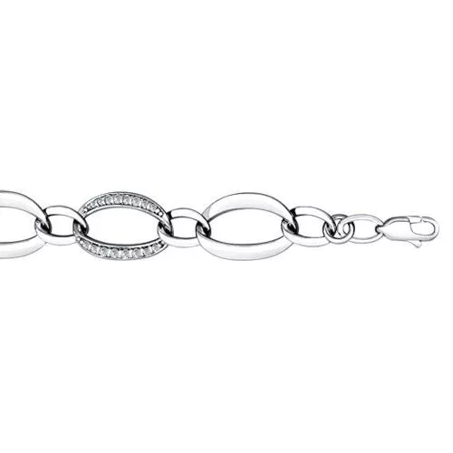 Браслет с фианитами из серебра