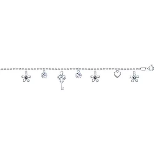 Браслет из серебра с фианитами