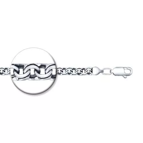 Браслет из серебра с алмазной гранью