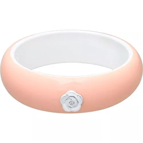 Браслет жёсткий с серебром и фианитом