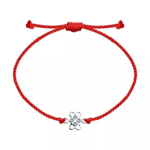 Браслет с серебром и фианитами