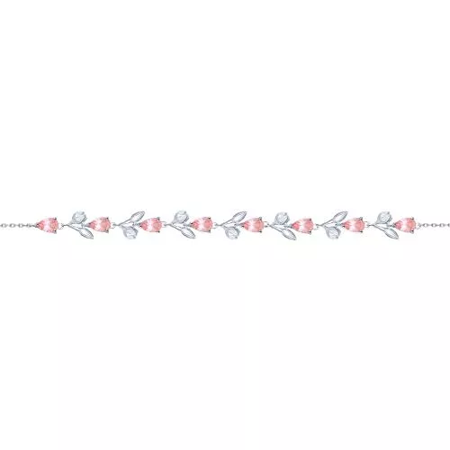 Браслет из серебра с фианитами