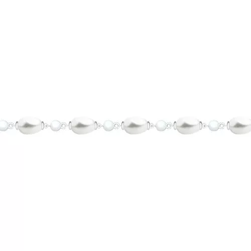 Браслет из серебра с жемчугом Swarovski