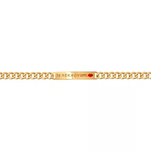 Браслет из золочёного серебра с эмалью