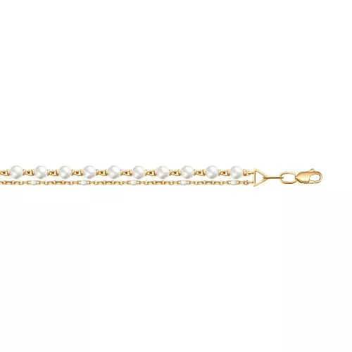 Браслет из золочёного серебра с эмалью