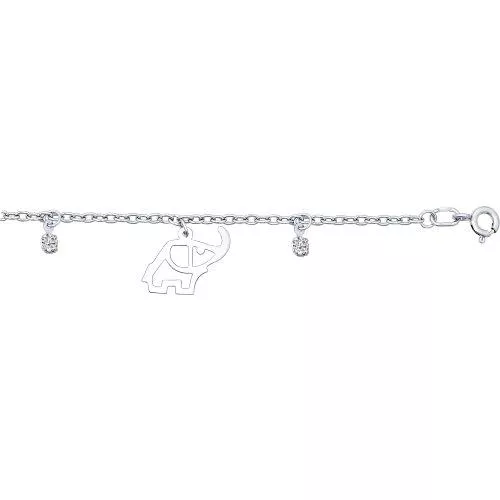 Браслет из серебра с фианитами