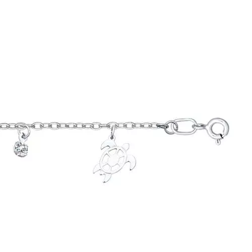 Браслет из серебра с фианитами