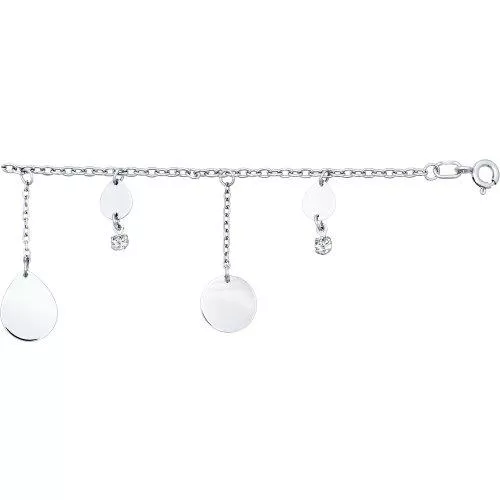 Браслет из серебра с фианитами