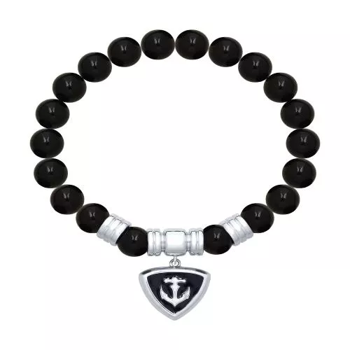 Браслет из серебра с ониксами