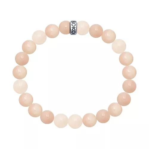 Браслет с розовым кварцем