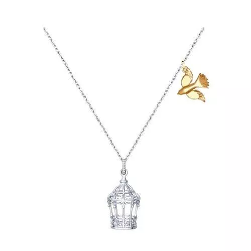 Колье из золочёного серебра