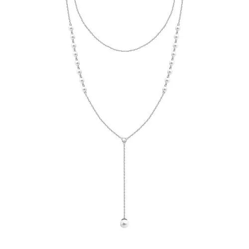 Колье из серебра с жемчугом Swarovski
