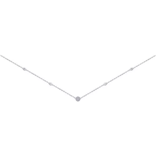 Колье из серебра с фианитами