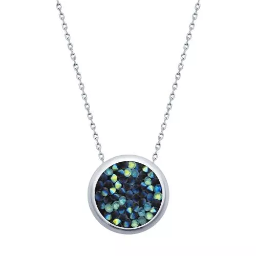 Колье из серебра с кристаллами Swarovski