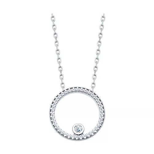 Колье из серебра с фианитами