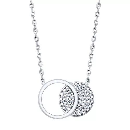 Колье из серебра с фианитами