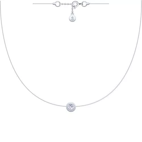 Колье из серебра с фианитом