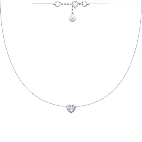 Колье из серебра с фианитом