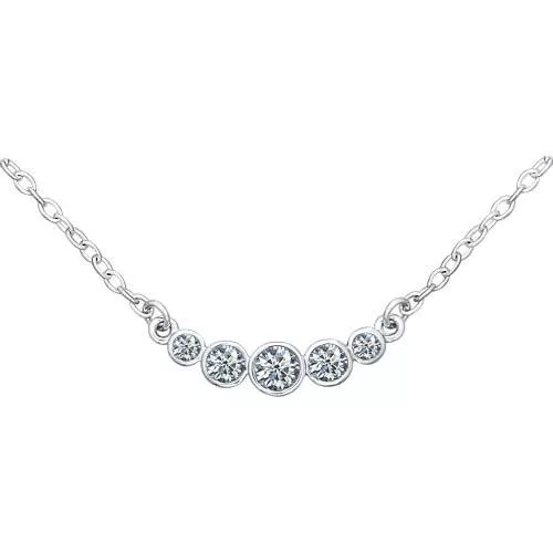 Колье из серебра с фианитами «Зимняя вишня»