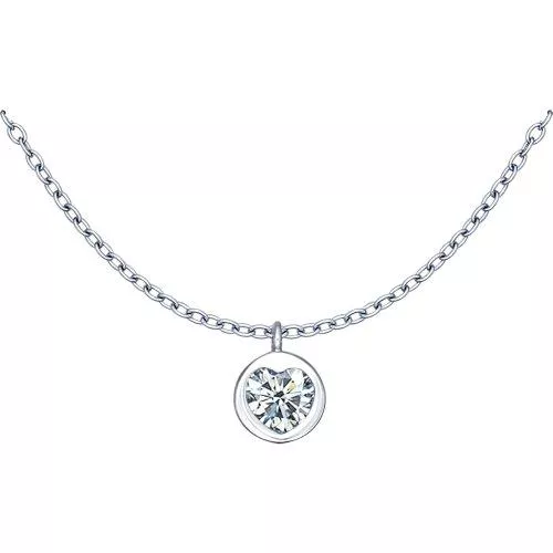 Колье из серебра с фианитом