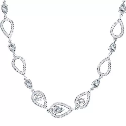 Колье из серебра с фианитами