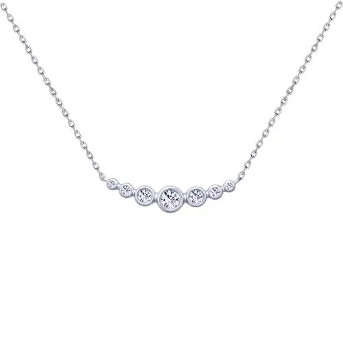 Колье из серебра с фианитами