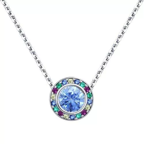 Колье из серебра со Swarovski Zirconia и фианитами