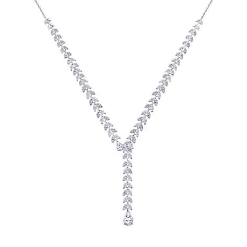 Колье из серебра с фианитами