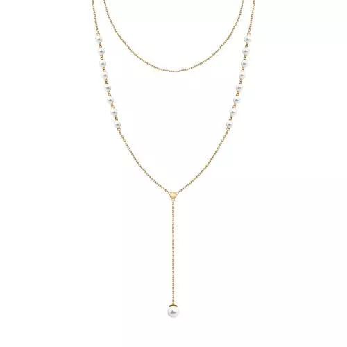 Колье из серебра с жемчугом Swarovski