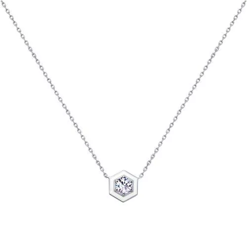 Колье из серебра с эмалью и фианитами