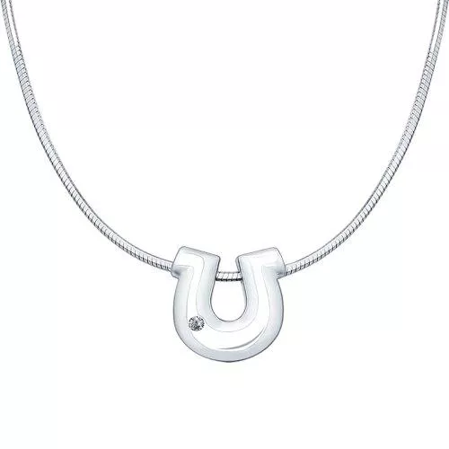 Колье из серебра с подковой