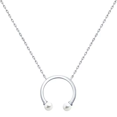 Колье из серебра с жемчугом Swarovski