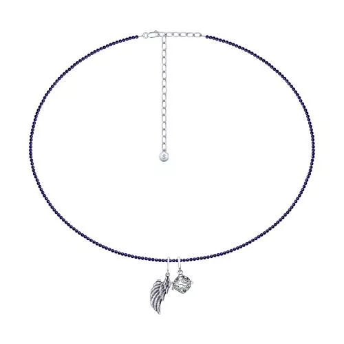 Колье из серебра с полудрагоценными вставками