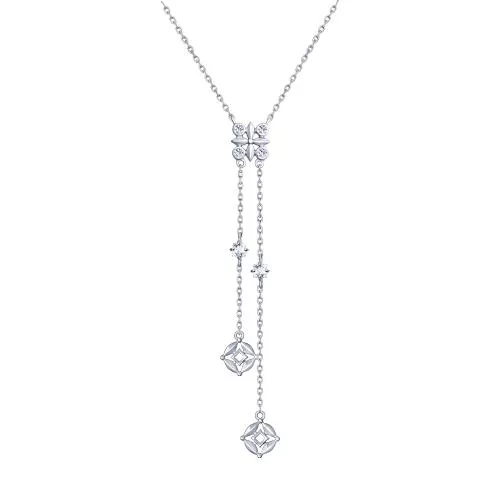 Колье из серебра с фианитами