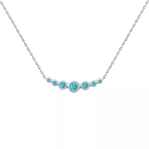 Колье из серебра с фианитами