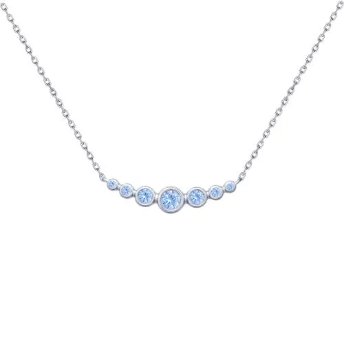 Колье из серебра с фианитами