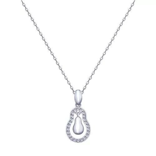 Колье из серебра с фианитами