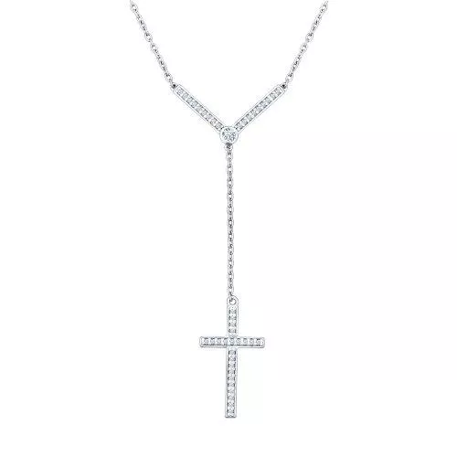 Колье из серебра с фианитами