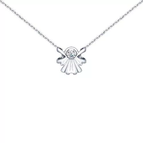 Колье «Ангел» из серебра с фианитом