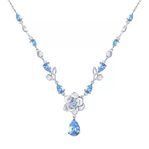 Колье из серебра с фианитами