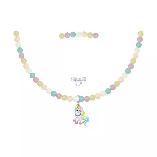 Колье из серебра с эмалью