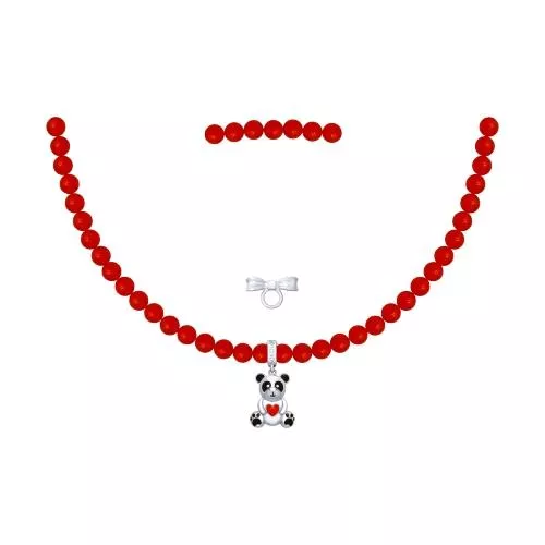 Колье из серебра с эмалью