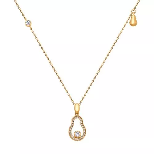 Колье из золочёного серебра с фианитами