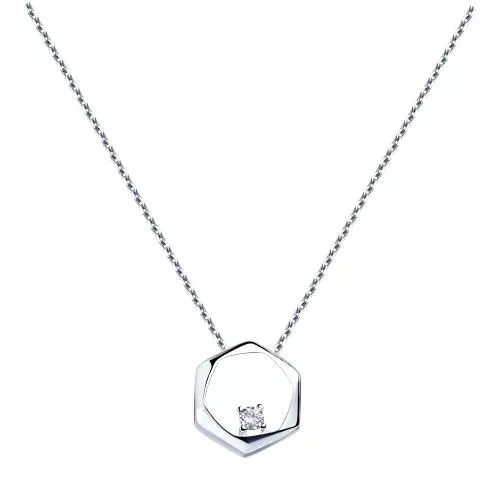 Колье из серебра с фианитом