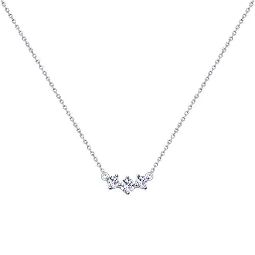 Колье из серебра с фианитами