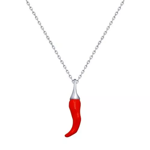 Колье из серебра с эмалью